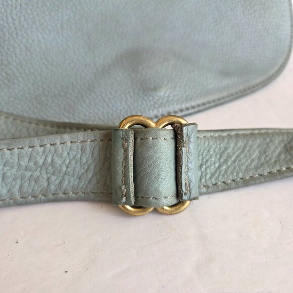 EUC & Vintage Coach Sonoma Flap Bag Natural Grain (#4903) in Aqua - Picture 14 of 15